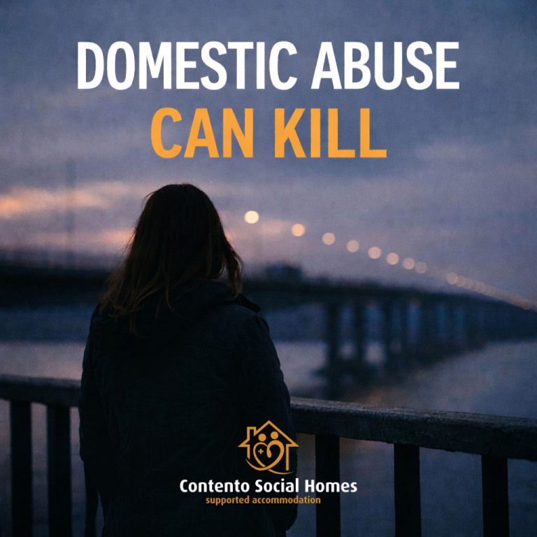 Woman standing alone on bridge at dusk highlighting the impact of domestic abuse and the message that domestic abuse can lead to loss of life