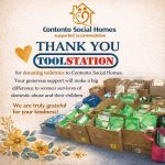 Toolstation toiletries donation supporting women survivors of domestic abuse and their children at Contento Social Homes UK