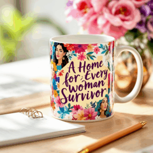 Empowering Floral Coffee Mug for Women, 11oz & 15oz, Inspirational Gift for Survivors, Motivational Kitchenware, Unique Home Decor